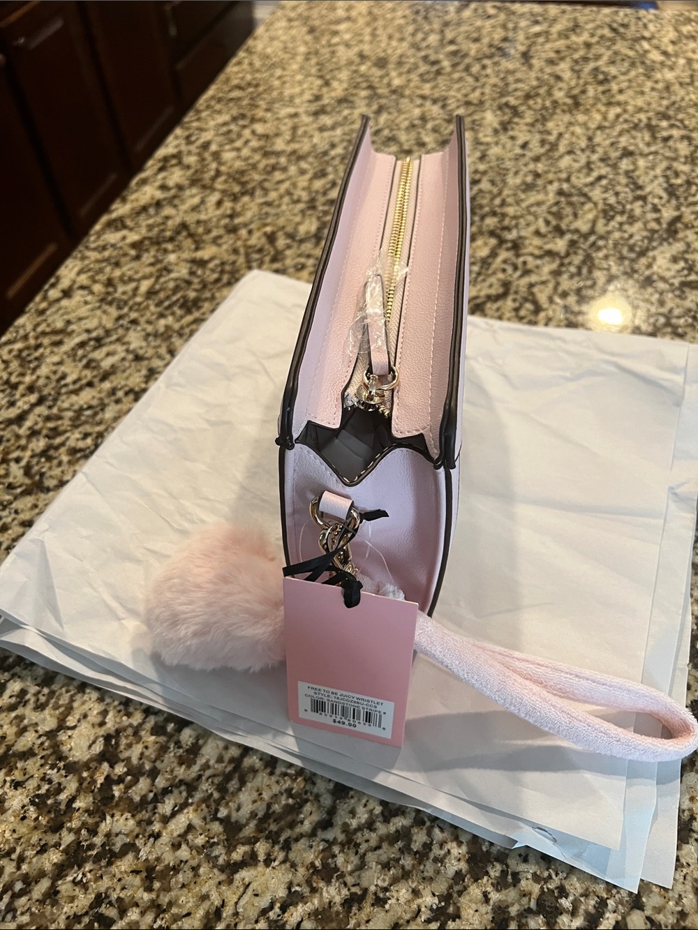 Juicy Couture sand stone strips wristlet - Picture 3 of 3